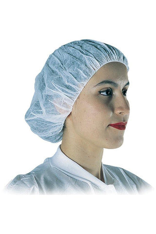 Polypropylene Bouffant Haircap White 21
