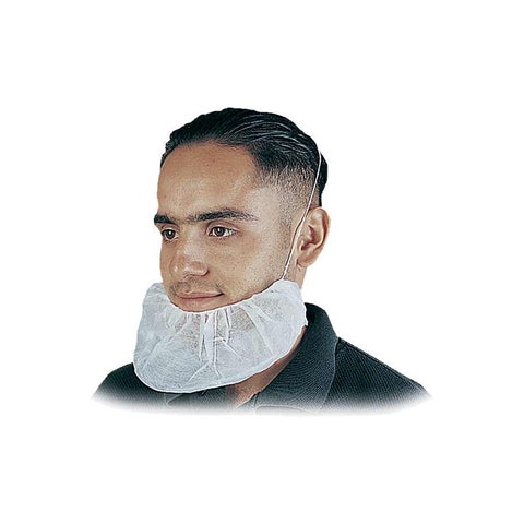SpunBonded Polypropylene Beard Cover, Superior Breathability, Latex Free Elastic, 1000 Per Case