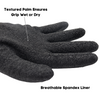 Red Steer TA201S/M Powertouch Natural Rubber Palm Dipped Glove, Grey/Black, Sizes S-XL, Pair