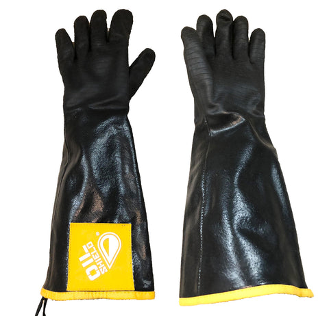 Oil Shield® Heat Resistant Neoprene BAKE Gloves, 450 Degree Temp Rating, Anti-Microbial Liner, Hang Up Loop, Food Service Safety, Sold by Pair