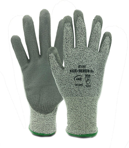 Coated Cut Resistant Box Cutter Safety Glove, ANSI Cut Level 2, Men's Sizes S-L