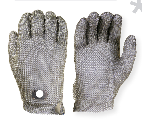 5 Finger Stainless Steel Glove With Metal Clasp, Sold By The Each