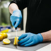 Blue Nitrile Disposable Gloves - 100 Pack - Powder Free Gloves – 3 Mil Thickness - Sizes S-XL