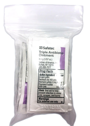 Triple Antiseptic Ointment Packets, 25 Per Bag