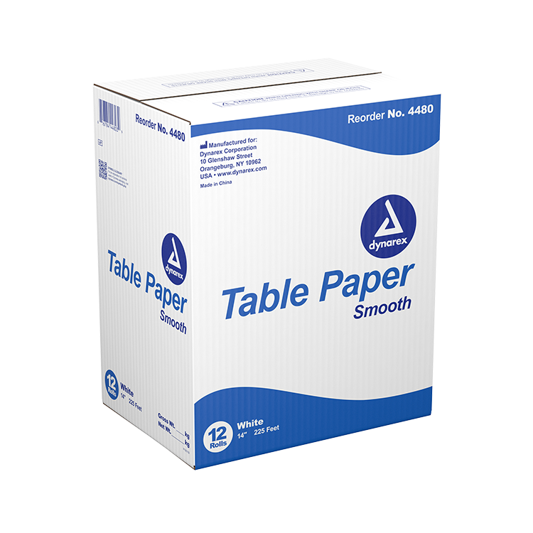 Table Paper, 14" x 225', Strong Absorbent Paper, Smooth Texture, 12 Rolls Per Case - GPS Gloves