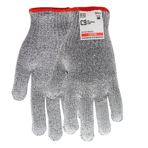 C9, 10 Gauge Cut Resistant Grey Glove ANSI Cut Level 6 - Sizes XXS-XXL