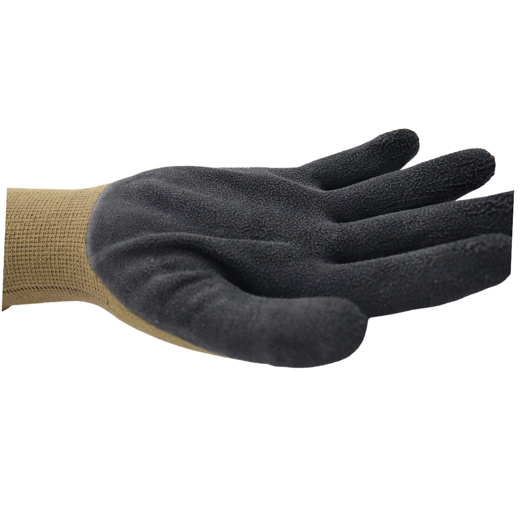 Red Steer Eco-Fiber 1150 Bamboo Blend Foam Latex Multi-Purpose Gloves, Brown/Soft Black, Sizes S-XL - GPS Gloves