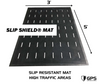 Slip Shield Mat, Slip Resistant Floor Mat, 3' x 5', Commercial Kitchen Grade Nitrile Rubber, Antimicrobial, Grit Top, Drainage Slots, Lightweight, Low Profile, Sold by Each