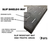 Slip Shield Mat, Slip Resistant Floor Mat, 3' x 5', Commercial Kitchen Grade Nitrile Rubber, Antimicrobial, Grit Top, Drainage Slots, Lightweight, Low Profile, Sold by Each