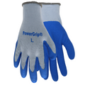 Red Steer PowerGrip A300-L Cotton/Polyester, Full-Fingered Work & General Purpose Gloves, Textured Rubber Palm, Blue, Sold by Pair - GPS Gloves