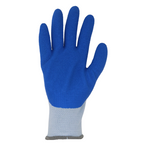Red Steer PowerGrip A300-L Cotton/Polyester, Full-Fingered Work & General Purpose Gloves, Textured Rubber Palm, Blue, Sold by Pair - GPS Gloves
