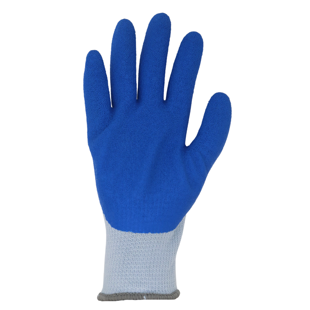 Red Steer PowerGrip A300-L Cotton/Polyester, Full-Fingered Work & General Purpose Gloves, Textured Rubber Palm, Blue, Sold by Pair - GPS Gloves