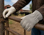 Leather Driver Gloves, Cowhide Drivers with Split Leather Back, Gray Split & Brown Split Options, Size Large - GPS Gloves