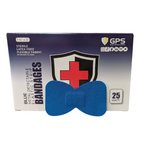 Fingertip Bandage Blue Metal Detectable - 1 3/4" x 3"- 25/Box - GPS Gloves
