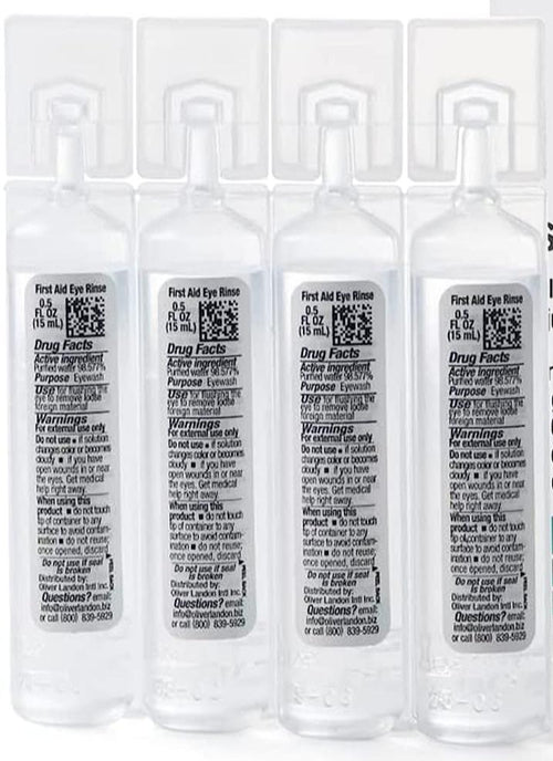 A-Med First AID Eyewash | Eye Cleansing Eyewash | OSHA Approved | Meets ANSI Standard | Set of 4 Vials - GPS Gloves