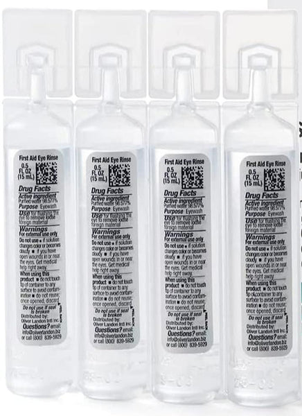 A-Med First AID Eyewash | Eye Cleansing Eyewash | OSHA Approved | Meets ANSI Standard | Set of 4 Vials