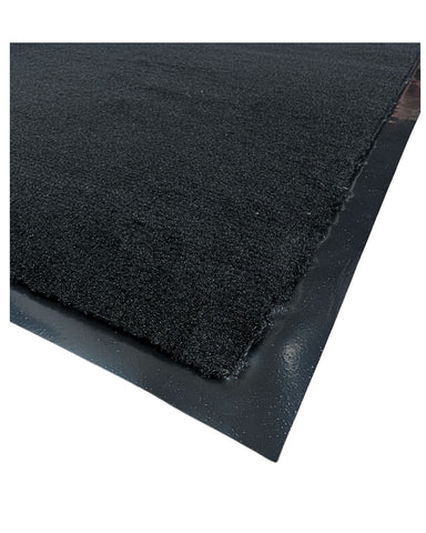 Mud Rug 2' x 3' Olefin Indoor Carpet Mats, Black, Vinyl Backing