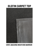 Mud Rug 3' x 5' Olefin Indoor Carpet Mats, Black, Vinyl Backing - GPS Gloves