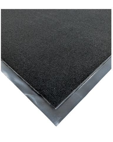 Mud Rug 3' x 5' Olefin Indoor Carpet Mats, Black, Vinyl Backing