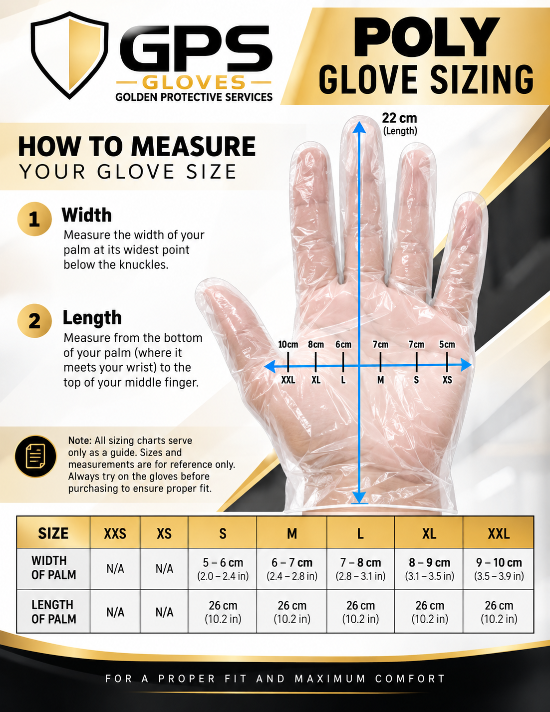 Co Poly Clear Disposable Glove, 820 Series, Sizes S-L