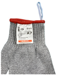 C9, 10 Gauge Cut Resistant Grey Glove w/Hang Up Loop ANSI Cut Level 6 - Sizes XXS-XXL - GPS Gloves