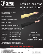 YELLOW, PEFORMANCE FIBER, CUT RESISTANT/THERMAL SLEEVE WITH THUMBSLOT, 14" & 18" - GPS Gloves