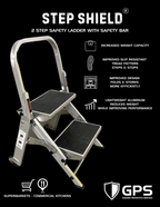 Step Shield Heavy Duty 2 Step Safety Ladder - GPS Gloves