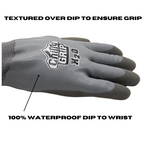 Chilly Grip Red Steer A325 H2O Waterproof Thermal Insulated Gloves, Gray, Snug-Fit Wrist, Textured Palm, Sizes M-XL - GPS Gloves
