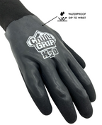 Chilly Grip A326 Black Waterproof H2O Thermal Insulated Gloves, Snug-Fit Wrist, Textured Palm, Sizes M-XL - GPS Gloves