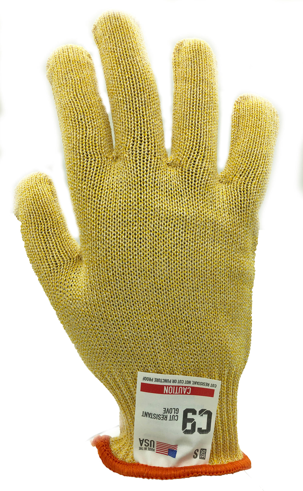 C9 Cut Resistant 10 GG Yellow Glove, Antimicrobial, Sizes XS-L, Sold by Each - GPS Gloves