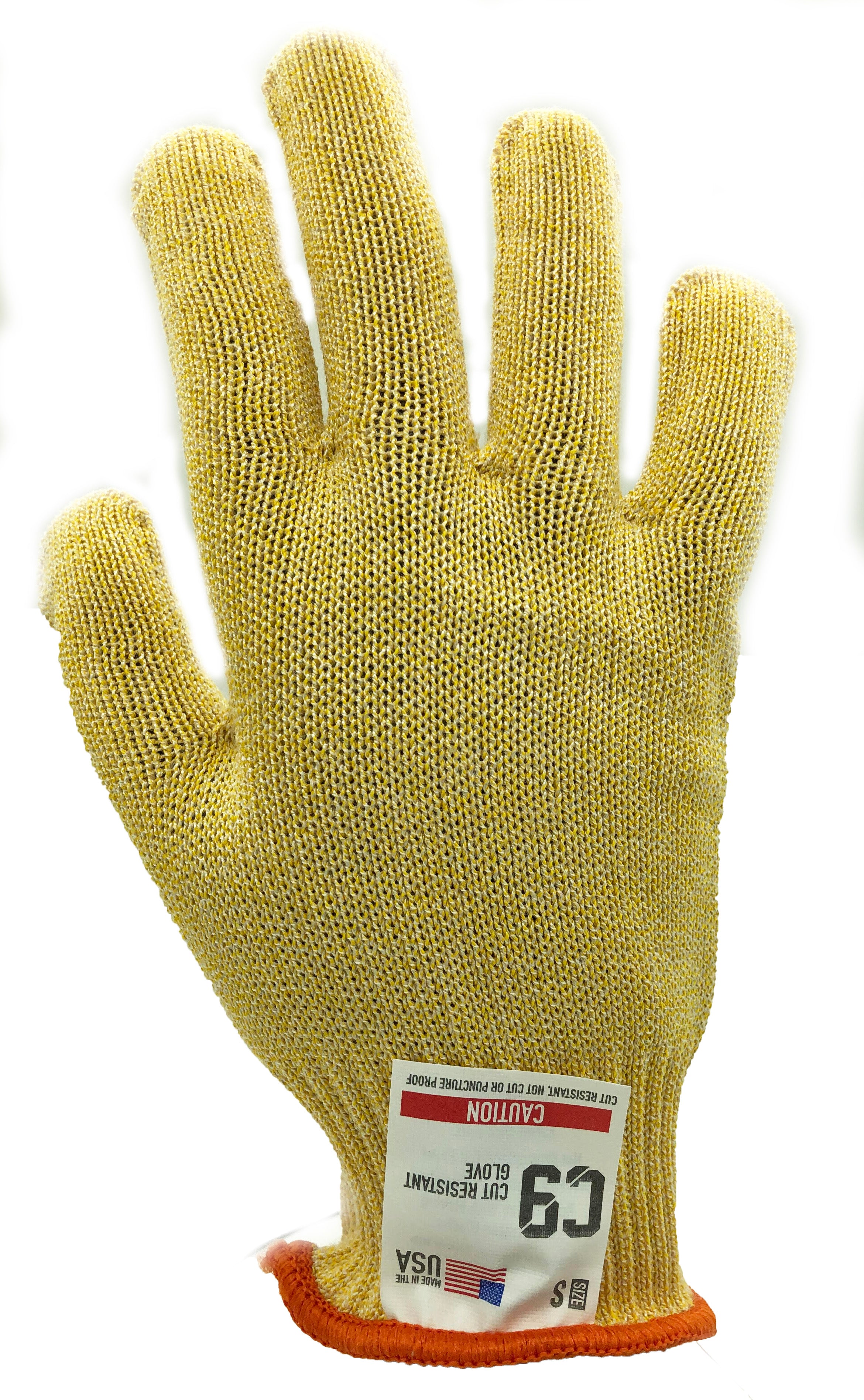 C9 Cut Resistant 10 GG Yellow Glove, Antimicrobial, Sizes XS-L, Sold by Each - GPS Gloves