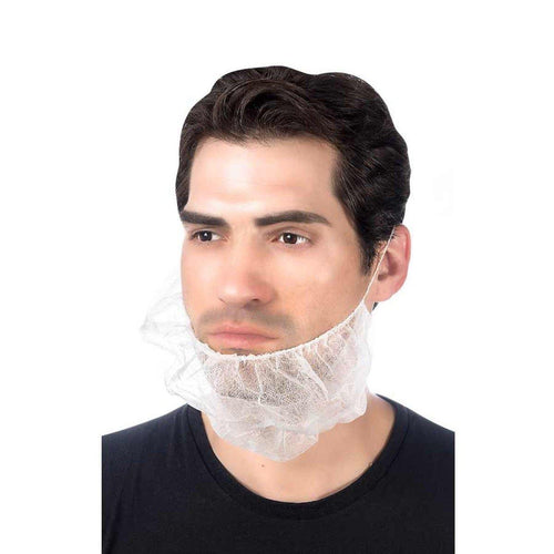 18" Beard Cover White - 1000/Case - GPS Gloves