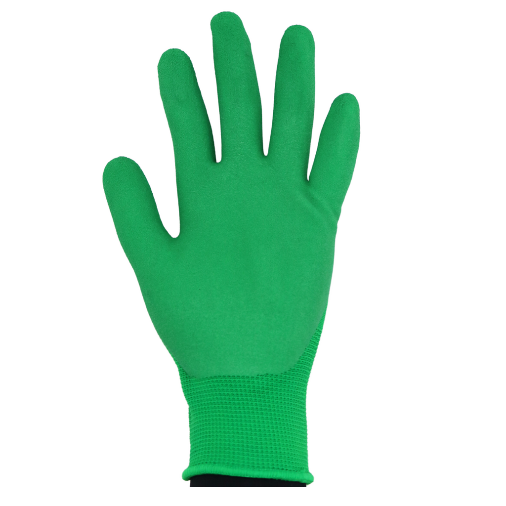 Chilly Grip A207 Flowertouch Foam Latex Palm All Purpose Gloves, Purple, Green, Red, Pink, Sizes S-L, Sold by Pair - GPS Gloves