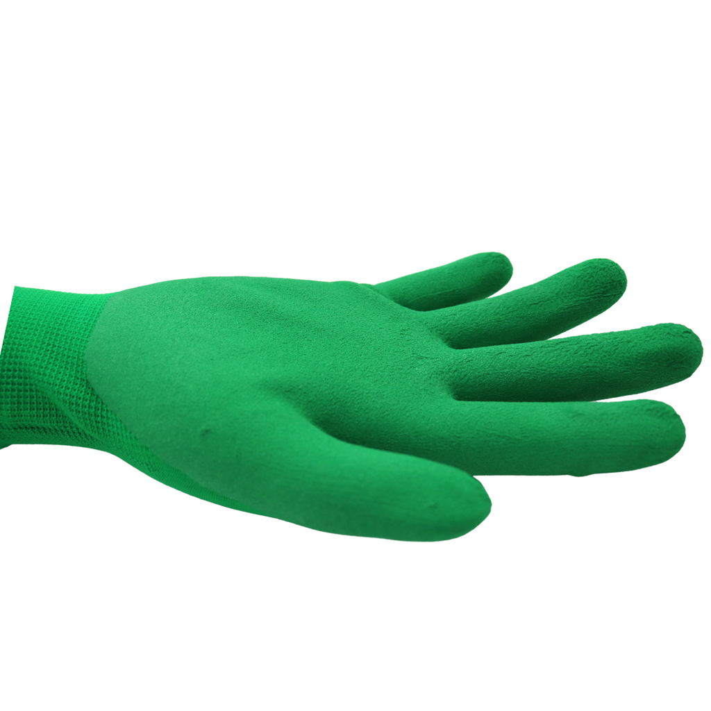 Chilly Grip A207 Flowertouch Foam Latex Palm All Purpose Gloves, Purple, Green, Red, Pink, Sizes S-L, Sold by Pair - GPS Gloves