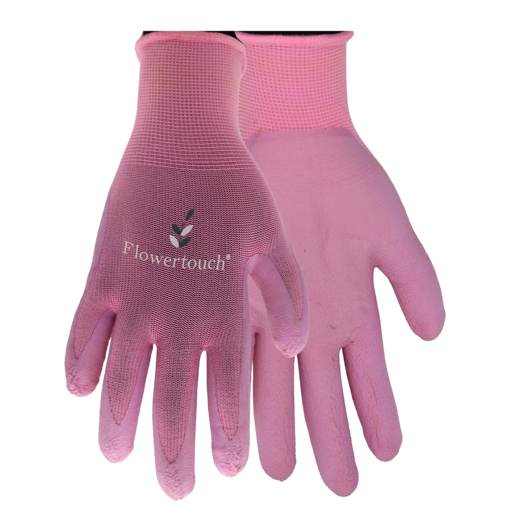Chilly Grip A207 Flowertouch Foam Latex Palm All Purpose Gloves, Purple, Green, Red, Pink, Sizes S-L, Sold by Pair - GPS Gloves