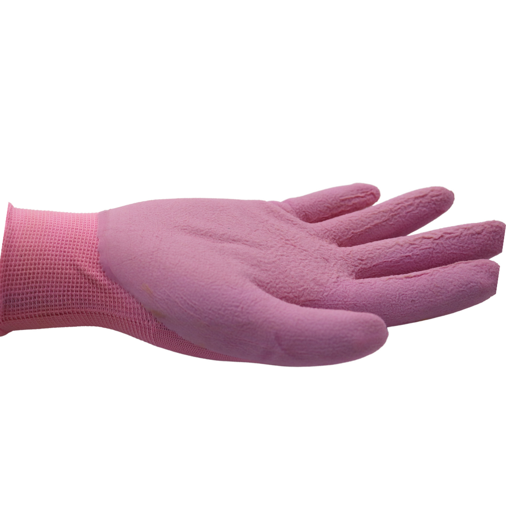 Chilly Grip A207 Flowertouch Foam Latex Palm All Purpose Gloves, Purple, Green, Red, Pink, Sizes S-L, Sold by Pair - GPS Gloves