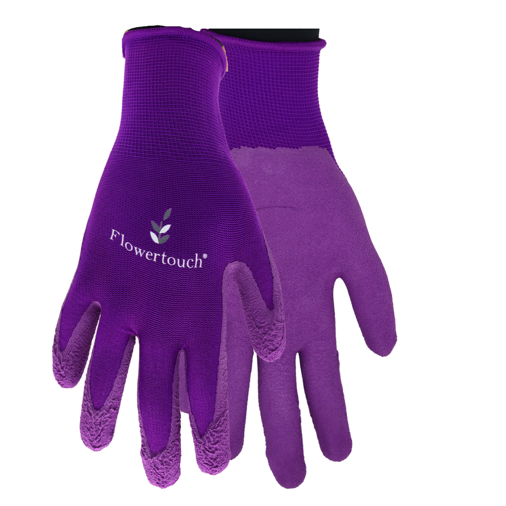 Chilly Grip A207 Flowertouch Foam Latex Palm All Purpose Gloves, Purple, Green, Red, Pink, Sizes S-L, Sold by Pair - GPS Gloves