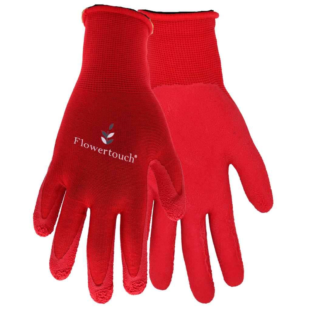 Chilly Grip A207 Flowertouch Foam Latex Palm All Purpose Gloves, Purple, Green, Red, Pink, Sizes S-L, Sold by Pair - GPS Gloves