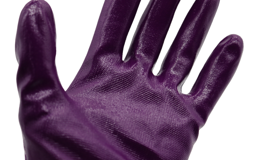 Red Steer A209 Flowertouch Lawn & Garden Gloves, Nitrile Palm, Pink or Purple Flower Design, Sizes S-L, Sold by Pair - GPS Gloves