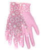 Red Steer A209 Flowertouch Lawn & Garden Gloves, Nitrile Palm, Pink or Purple Flower Design, Sizes S-L, Sold by Pair