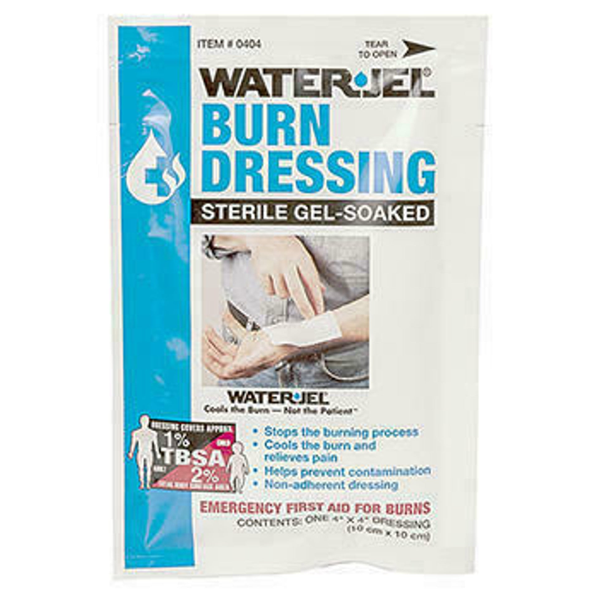 Hart Health Water-Jel® Burn Dressing - Burn Relief - 4"x4" - GPS Gloves