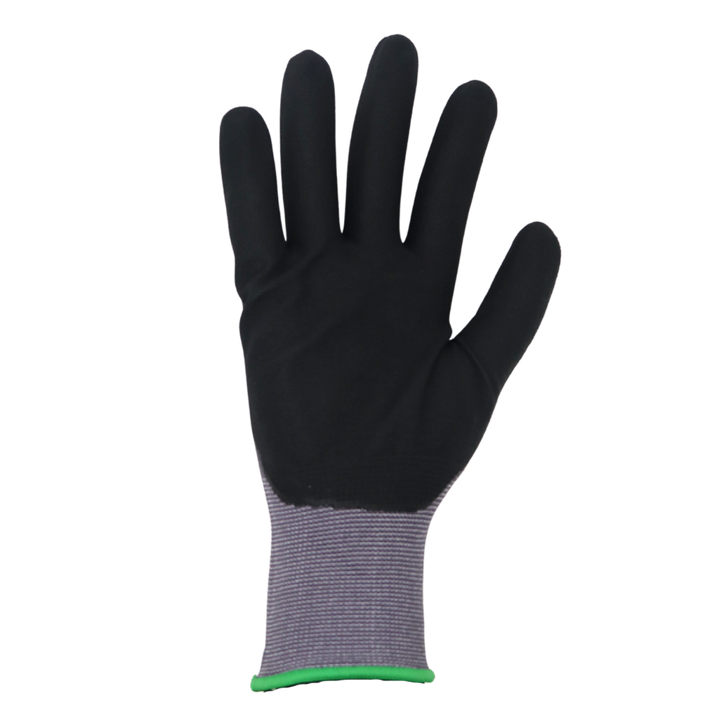 Red Steer 307-L Palm Coated Work Glove, Gray/Black, Sizes M-XL - GPS Gloves