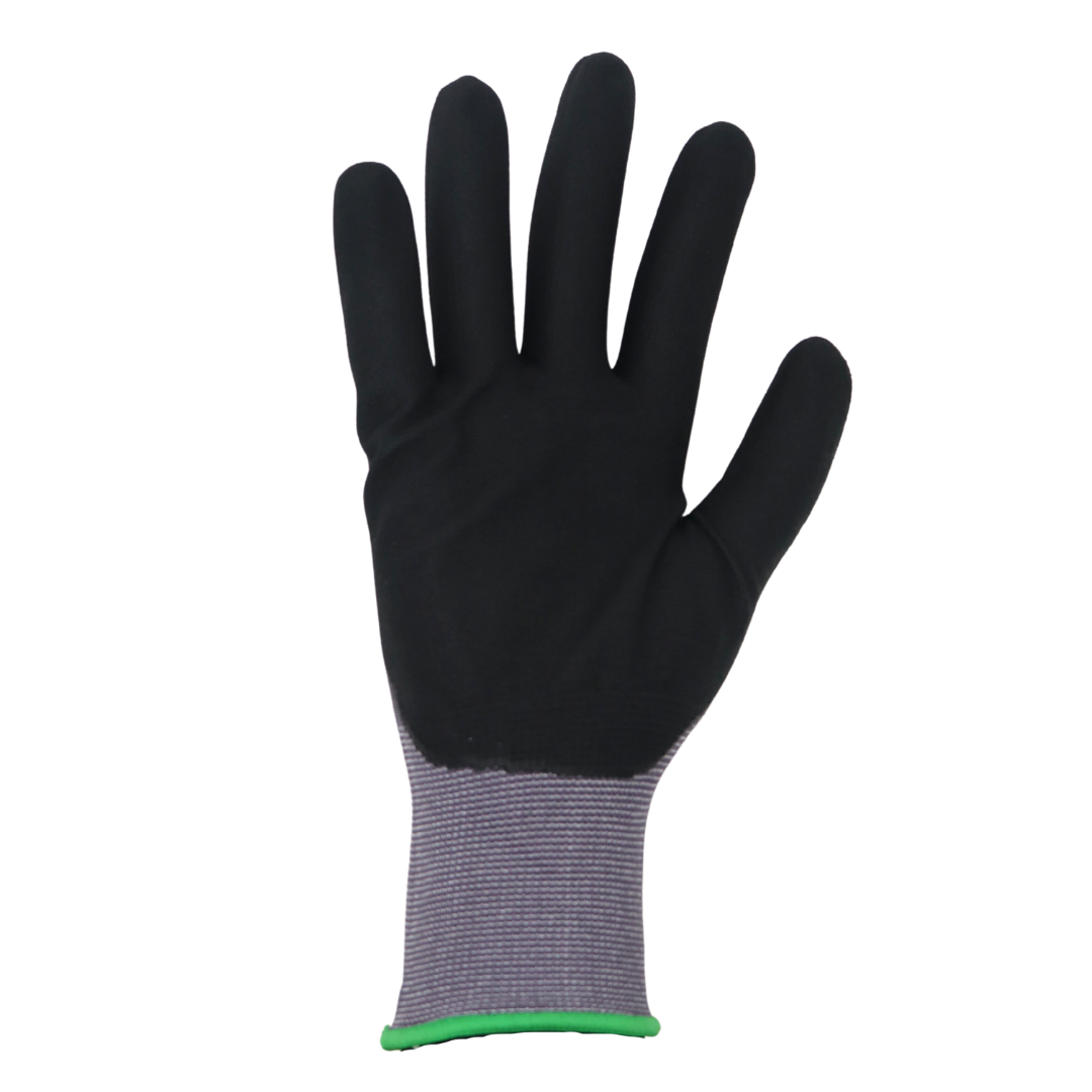 Red Steer 307-L Palm Coated Work Glove, Gray/Black, Sizes M-XL - GPS Gloves