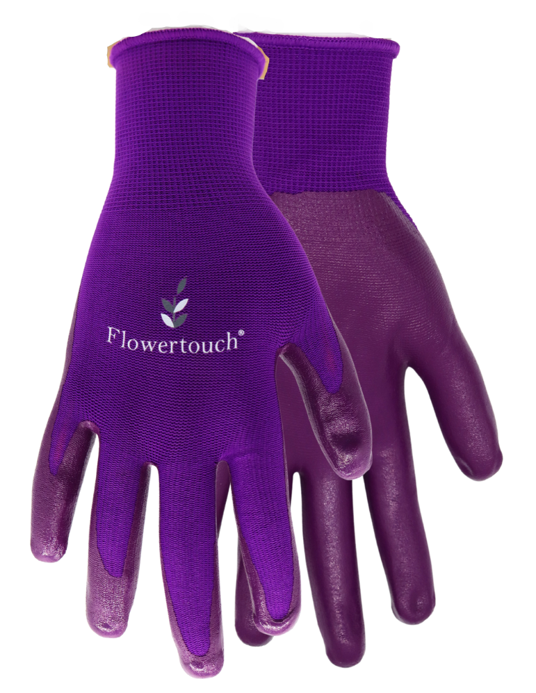 Red Steer A369 Flowertouch Lawn & Garden Gloves, Nitrile Palm, Pink, Purple or Red, Sizes S-L, Sold by Pair - GPS Gloves