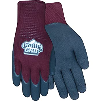 Chilly Grip TA311BG Women's Heavyweight Thermal-Lined Foam Latex Gloves, Maroon/Black, Sold by Pair, Sizes S-L