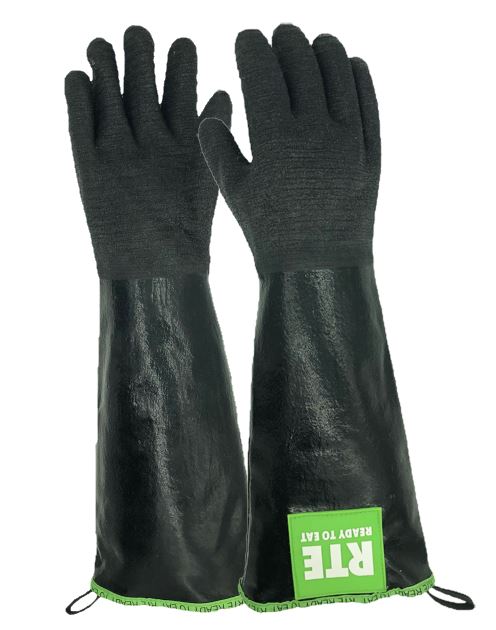 Oil Shield®, 18" High Temp Neoprene Insulated Gloves, Red Banding & RTE Labeling - GPS Gloves