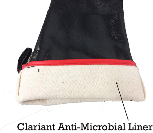 18" Oil Shield Neoprene Glove, Hot Oil/ BBQ Gloves, Anti-Microbial Liner Protected by Clariant, Men's Size Large, Sold by Pair - GPS Gloves