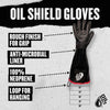 Oil Shield Heat Resistant Neoprene BAKE Gloves, 450 Degree Temp Rating, Antimicrobial Cotton Liner, Hang Up Loop, Sold by Pair
