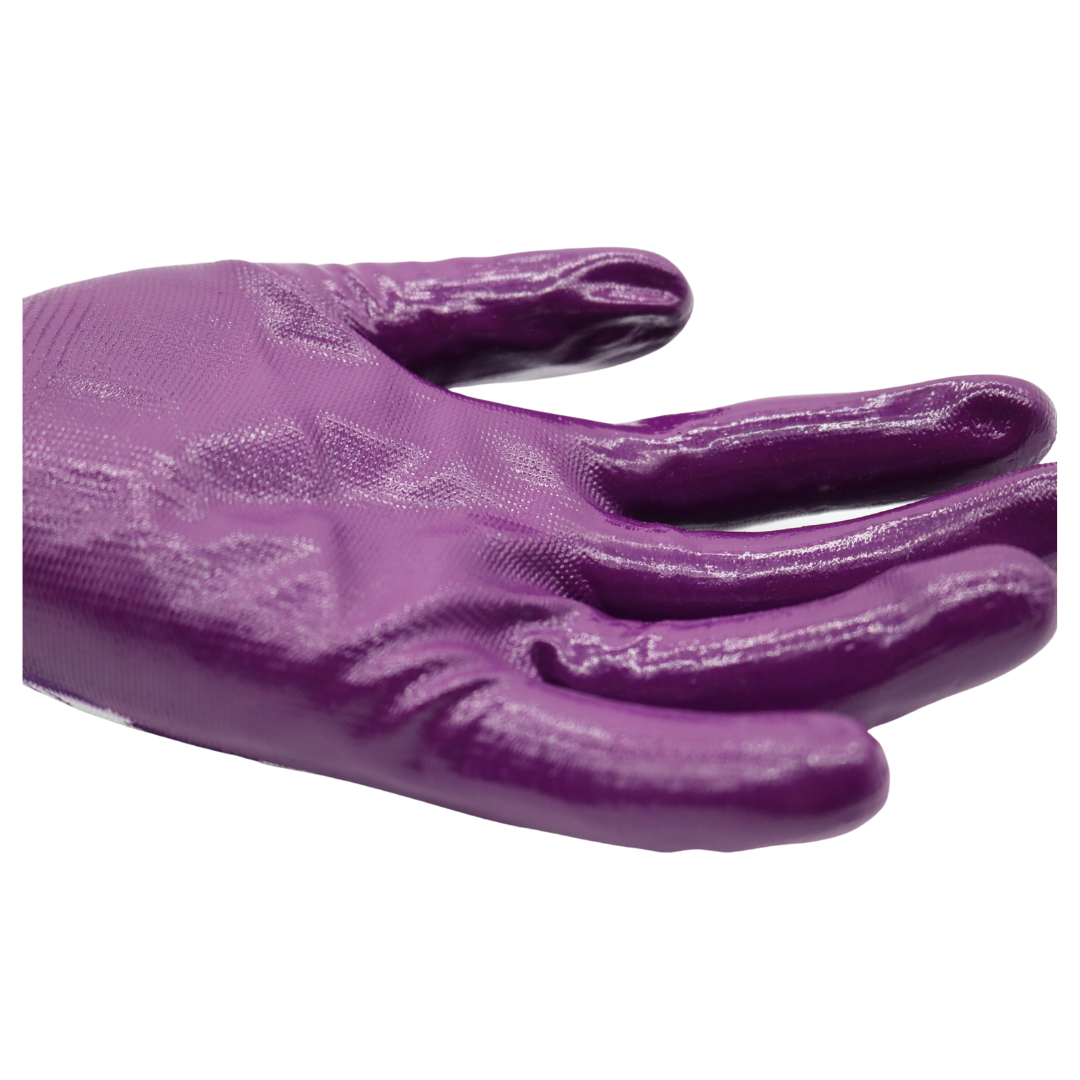 Red Steer A209 Flowertouch Lawn & Garden Gloves, Nitrile Palm, Pink or Purple Flower Design, Sizes S-L, Sold by Pair - GPS Gloves