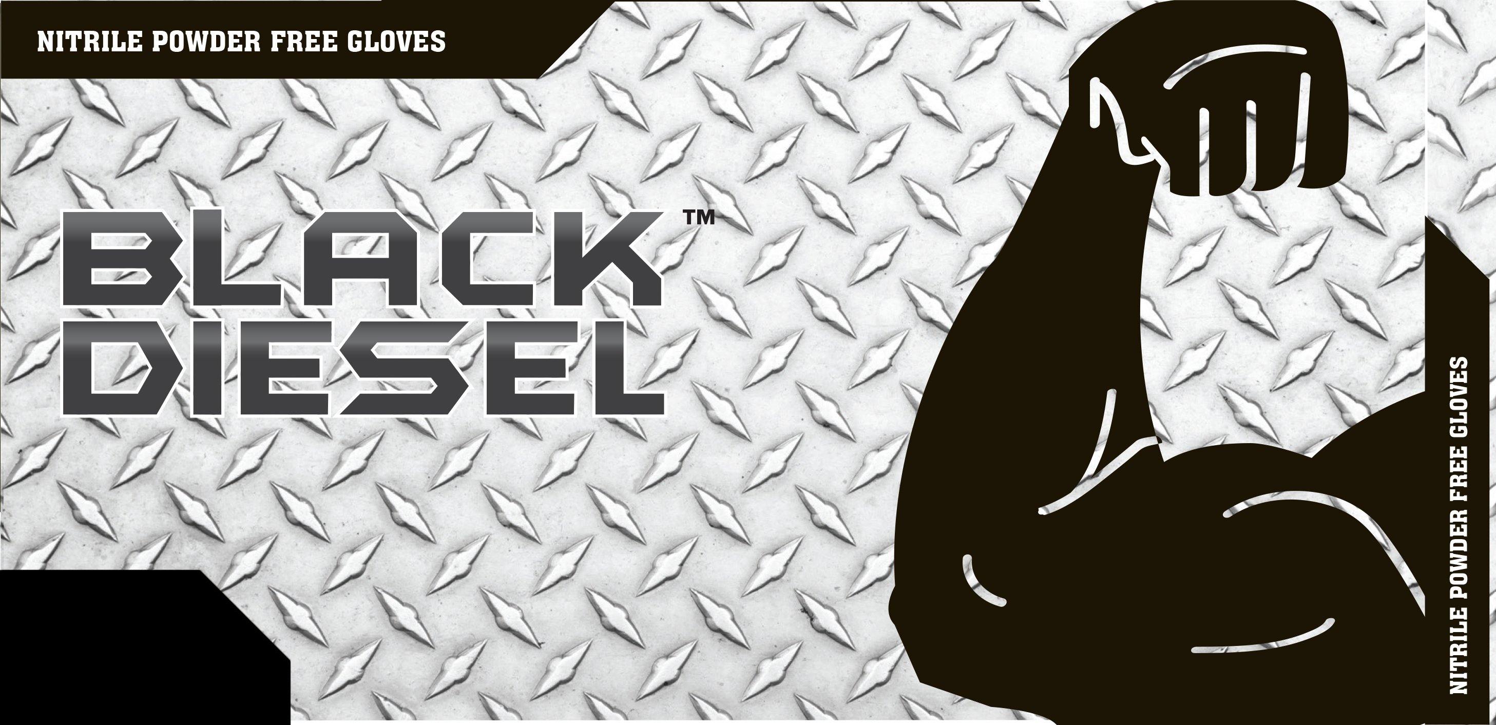 The Black Diesel Nitrile Powder Free Glove, 4 Mil, Ambidextrous, 100 Per Box - GPS Gloves